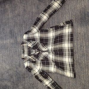 Lucky black plaid tunic